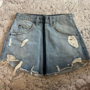 Carmar denim skirt with black zipper